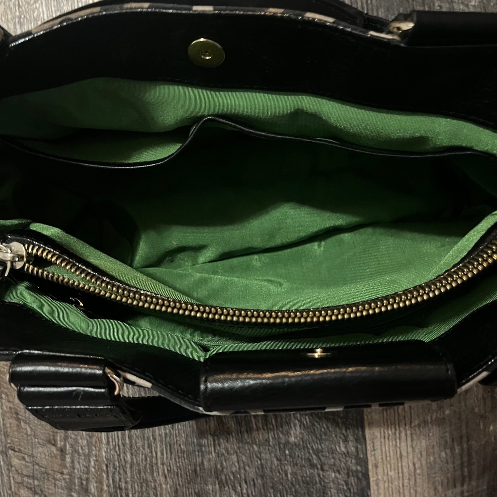 kate spade Beige and Black Leopard Print Satchel - Picture 5 of 9